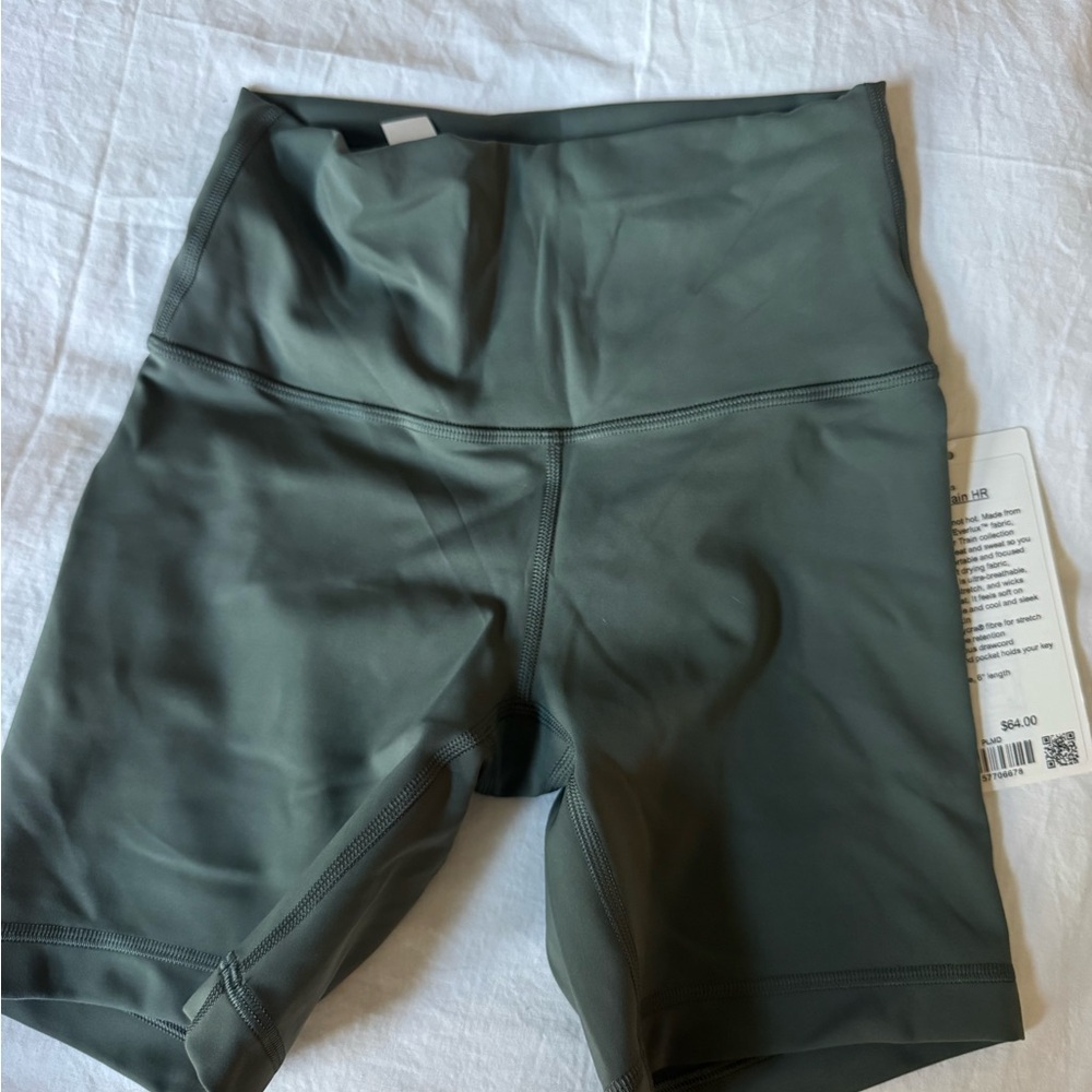 Wunder Train Short 6” High-Rise Olive Green Women’s Bike Shorts